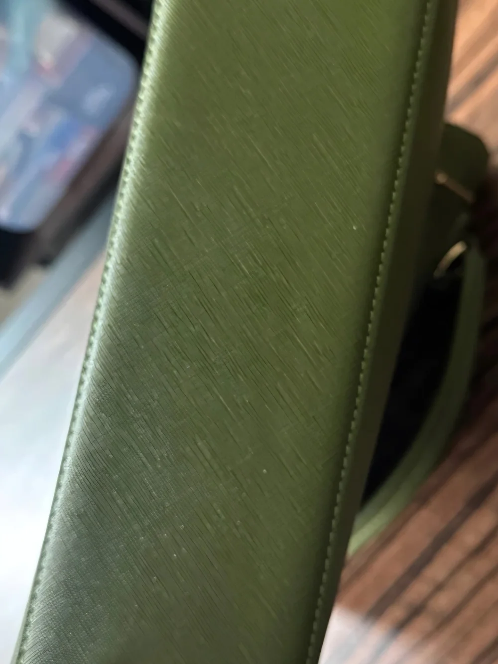 Trina Turk Olive Green Structured Top-Handle Satchel